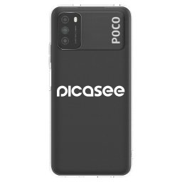 Átlátszó szilikon tok az alábbi mobiltelefonokra Xiaomi Poco M3 - Picasee - new logo - white
