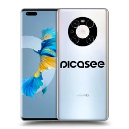 Átlátszó szilikon tok az alábbi mobiltelefonokra Huawei Mate 40 Pro - Picasee - new logo - black