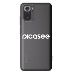 Átlátszó szilikon tok az alábbi mobiltelefonokra Xiaomi Redmi Note 10 - Picasee - new logo - white