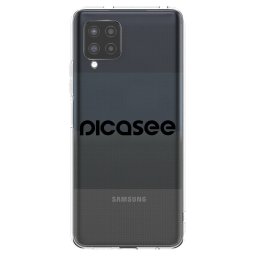 Átlátszó szilikon tok az alábbi mobiltelefonokra Samsung Galaxy A42 A426B - Picasee - new logo - black