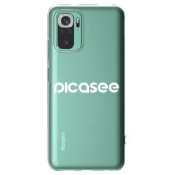Átlátszó szilikon tok az alábbi mobiltelefonokra Xiaomi Redmi Note 10 Pro - Picasee - new logo - white