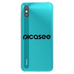 Átlátszó szilikon tok az alábbi mobiltelefonokra Xiaomi Redmi 9AT - Picasee - new logo - black