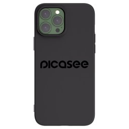 Fekete szilikon tok az alábbi mobiltelefonokra Apple iPhone 13 Pro Max - Picasee - new logo - black
