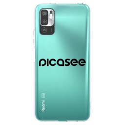 Átlátszó szilikon tok az alábbi mobiltelefonokra Xiaomi Redmi Note 10 5G - Picasee - new logo - black