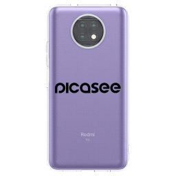 Átlátszó szilikon tok az alábbi mobiltelefonokra Xiaomi Redmi Note 9T - Picasee - new logo - black
