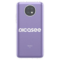 Átlátszó szilikon tok az alábbi mobiltelefonokra Xiaomi Redmi Note 9T - Picasee - new logo - white