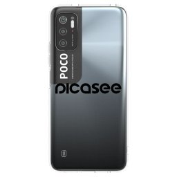 Átlátszó szilikon tok az alábbi mobiltelefonokra Xiaomi Poco M3 Pro 5G - Picasee - new logo - black