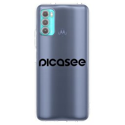 Átlátszó szilikon tok az alábbi mobiltelefonokra Motorola Moto G60 - Picasee - new logo - black
