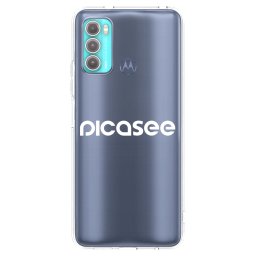 Átlátszó szilikon tok az alábbi mobiltelefonokra Motorola Moto G60 - Picasee - new logo - white