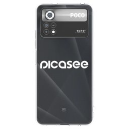 Átlátszó szilikon tok az alábbi mobiltelefonokra Xiaomi Poco X4 Pro 5G - Picasee - new logo - white