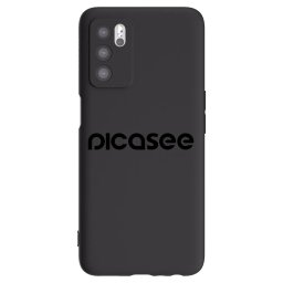 Fekete szilikon tok az alábbi mobiltelefonokra OPPO A16 - Picasee - new logo - black