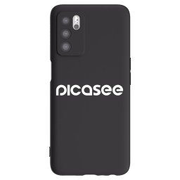 Fekete szilikon tok az alábbi mobiltelefonokra OPPO A16 - Picasee - new logo - white