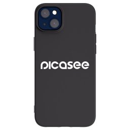 Fekete szilikon tok az alábbi mobiltelefonokra Apple iPhone 14 Plus - Picasee - new logo - white