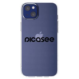 Átlátszó szilikon tok az alábbi mobiltelefonokra Apple iPhone 14 Plus - Picasee - new logo - black