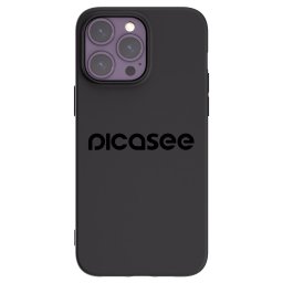 Fekete szilikon tok az alábbi mobiltelefonokra Apple iPhone 14 Pro Max - Picasee - new logo - black