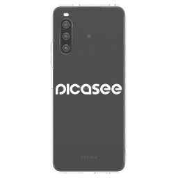 Átlátszó szilikon tok az alábbi mobiltelefonokra Sony Xperia 10 IV 5G - Picasee - new logo - white