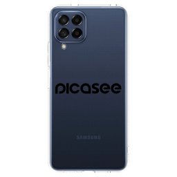 Átlátszó szilikon tok az alábbi mobiltelefonokra Samsung Galaxy M53 5G - Picasee - new logo - black