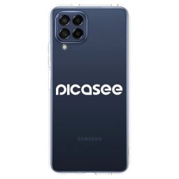 Átlátszó szilikon tok az alábbi mobiltelefonokra Samsung Galaxy M53 5G - Picasee - new logo - white