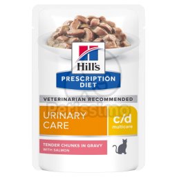 Hill's Prescription Diet™ c/d™ Multicare nedves macskatáp, lazac 12 x 85 g