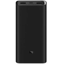 Külső akkumulátor, 20000 mAh, 50W, Okostelefonhoz és TabletPC-hez, 2 x USB aljzat, USB Type-C aljzat, LED-es, gyorstöltés, Xiaomi Mi 50W Power Bank, fekete, gyári