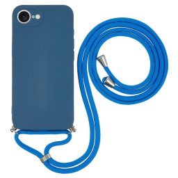 ROPE Védőtok zsinórral Apple iPhone 16e sötétkék