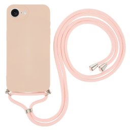 ROPE Tok Apple iPhone 16e világos rózsaszín zsinórral