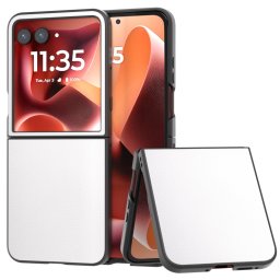 LEATHER Védőtok Motorola Razr 60 Ultra készülékhez, fehér