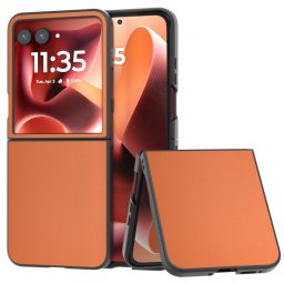 LEATHER Védőtok Motorola Razr 60 Ultra narancssárga színhez