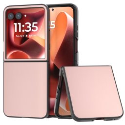 LEATHER Védőtok Motorola Razr 60 Ultra rózsaszín készülékhez