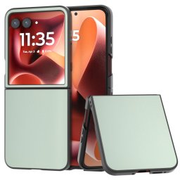 LEATHER Védőtok Motorola Razr 60 Ultra készülékhez, világoszöld