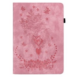 ART FLOWERS Felhajtható tok Huawei MediaPad M5 Lite 10" világos rózsaszín