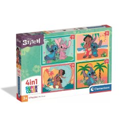 Disney Lilo és Stitch, A csillagkutya 4 az 1-ben puzzle Clementoni