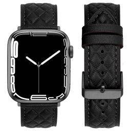 LATTICE BAND Bőr szíj Apple Watch SE / SE 2022 / SE 2023 (40mm) fekete