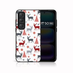 MY ART Karácsonyi dizájnnal ellátott Infinix Hot 50 DEER (068) védőtok