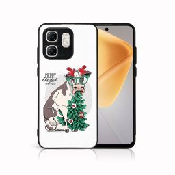 MY ART Karácsonyi dizájnnal ellátott tok Infinix Hot 50i MERRY CHRISTMAS (074)