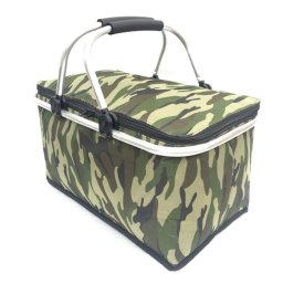 Összecsukható piknikező termo kosár KOLMANDO, zöld