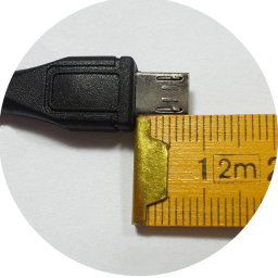 Kábel micro USB 2.0, A-B 1,8 m, hosszabb csatlakozóval