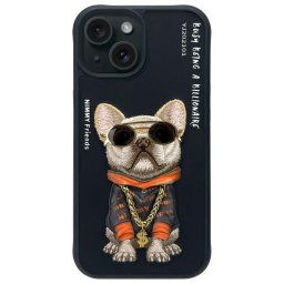 Nimmy Glasses Cool Dog tok iPhone 15 - fekete