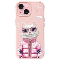 Nimmy Cool&Cute 2.0 Cat tok iPhone 15 - rózsaszín