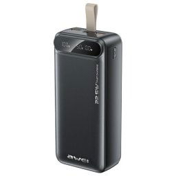 AWEI PA-12 powerbank 30000mAh 22.5W - fekete