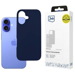 3mk Silicone tok iPhone 16 - tengerészkék