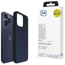 3mk Silicone tok iPhone 16 Pro - tengerészkék