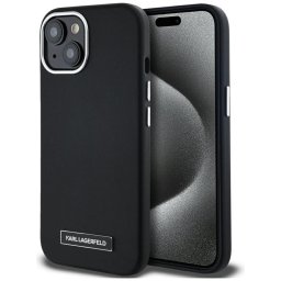 Karl Lagerfeld KLHMP15SPGMSRPK FW Metal Plate MagSafe-kompatibilis tok iPhone 15 - fekete