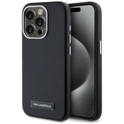Karl Lagerfeld KLHMP15XPGMSRPK FW Metal Plate MagSafe-kompatibilis tok iPhone 15 Pro Max - fekete