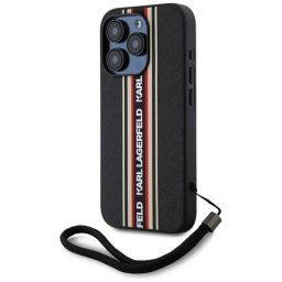 Karl Lagerfeld KLHCP15XPAMSCNSR Saffiano Athleisure Stripes Cord tok iPhone 15 Pro Max - piros