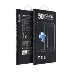 Samsung Galaxy A26 előlapi üvegfólia, edzett, hajlított, fekete keret, 9H, SM-A266, 5D Full Glue