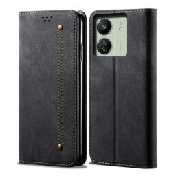 DENIM pénztárca huzat Xiaomi Redmi 13C / Poco C65 fekete