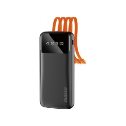 DUDAO K6Pro Külső töltő kábelekkel USB / mikro USB / USB-C / Lightning fekete