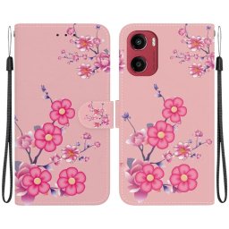 ART Pénztárcahuzat a Motorola Moto G05 / Moto E15 CHERRY számára BLOSSOM
