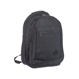 3+2 zsebes laptoptartós fekete vászon hátizsák Adventurer